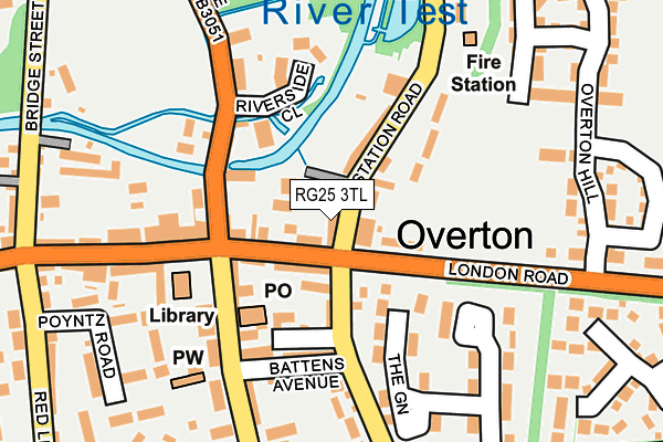 RG25 3TL map - OS OpenMap – Local (Ordnance Survey)