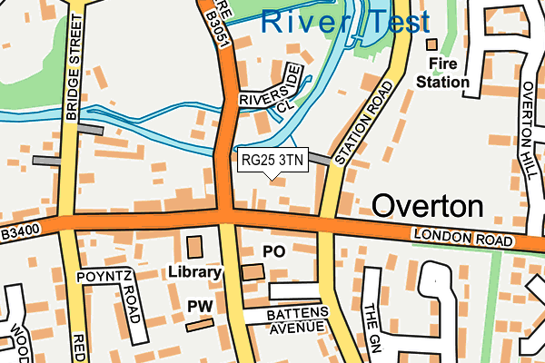 RG25 3TN map - OS OpenMap – Local (Ordnance Survey)