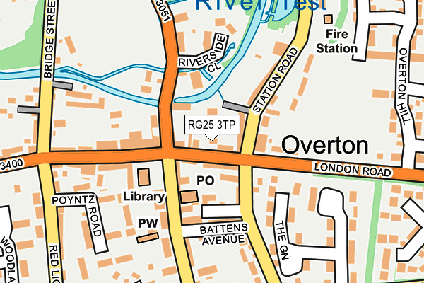 RG25 3TP map - OS OpenMap – Local (Ordnance Survey)
