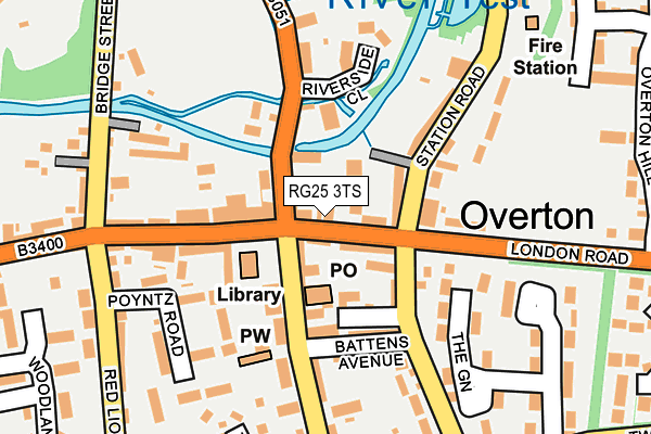 RG25 3TS map - OS OpenMap – Local (Ordnance Survey)