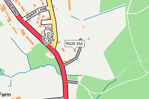 RG26 3AA map - OS OpenMap – Local (Ordnance Survey)