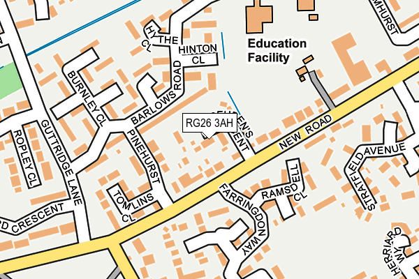 RG26 3AH map - OS OpenMap – Local (Ordnance Survey)