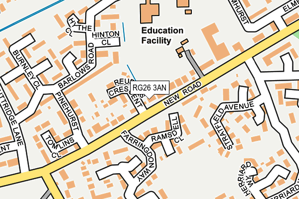 RG26 3AN map - OS OpenMap – Local (Ordnance Survey)