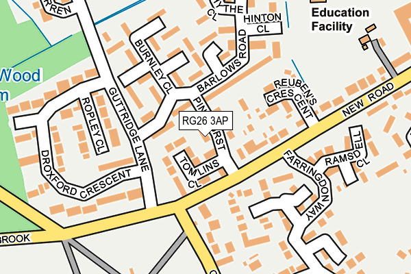 RG26 3AP map - OS OpenMap – Local (Ordnance Survey)
