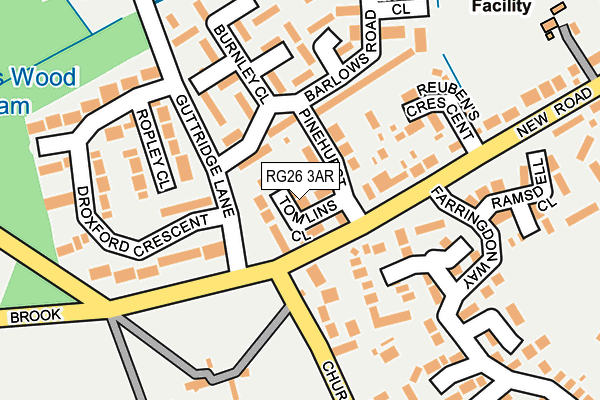 RG26 3AR map - OS OpenMap – Local (Ordnance Survey)