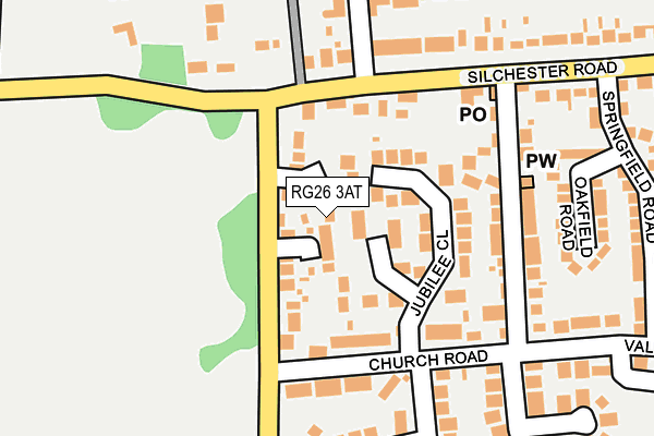 RG26 3AT map - OS OpenMap – Local (Ordnance Survey)