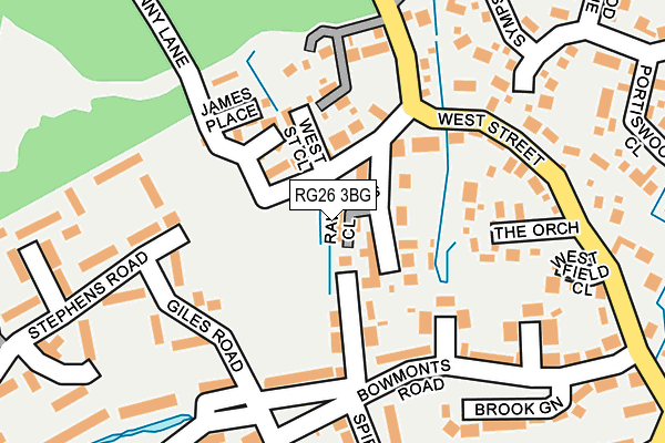 RG26 3BG map - OS OpenMap – Local (Ordnance Survey)