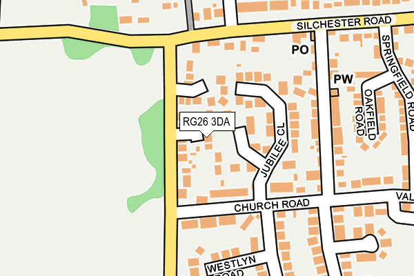 RG26 3DA map - OS OpenMap – Local (Ordnance Survey)