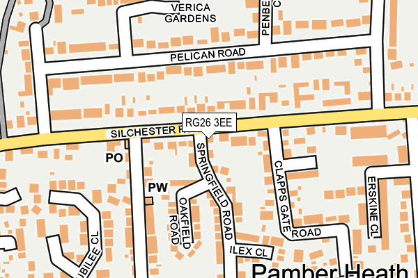RG26 3EE map - OS OpenMap – Local (Ordnance Survey)