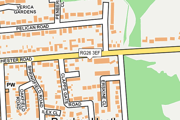 RG26 3EF map - OS OpenMap – Local (Ordnance Survey)