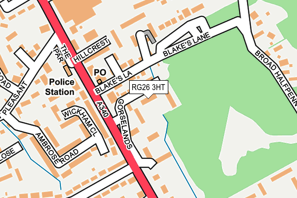 RG26 3HT map - OS OpenMap – Local (Ordnance Survey)