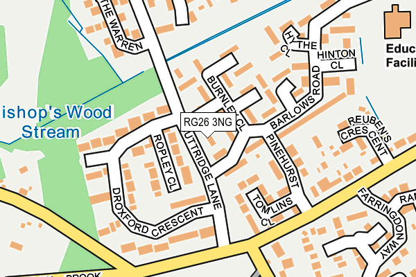 RG26 3NG map - OS OpenMap – Local (Ordnance Survey)