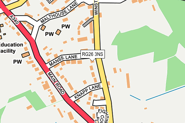 RG26 3NS map - OS OpenMap – Local (Ordnance Survey)
