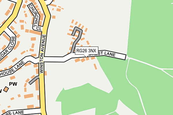RG26 3NX map - OS OpenMap – Local (Ordnance Survey)