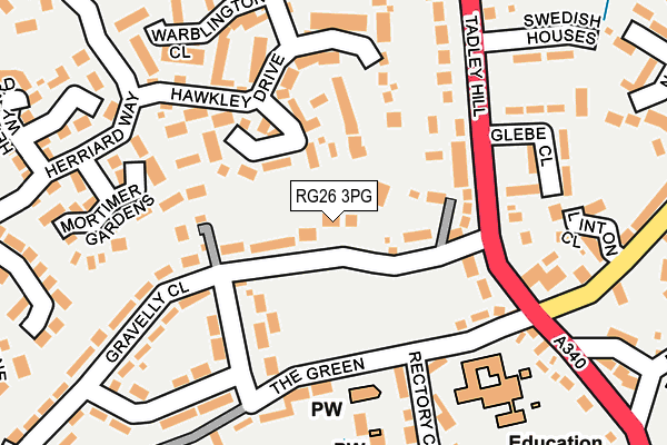 RG26 3PG map - OS OpenMap – Local (Ordnance Survey)