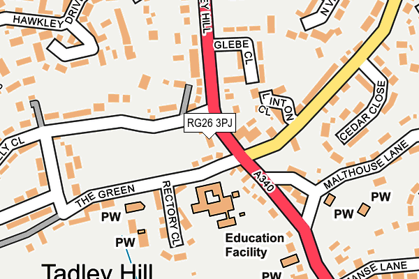 RG26 3PJ map - OS OpenMap – Local (Ordnance Survey)