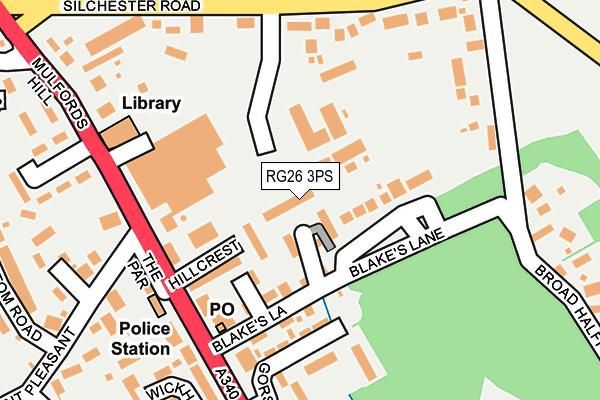 RG26 3PS map - OS OpenMap – Local (Ordnance Survey)