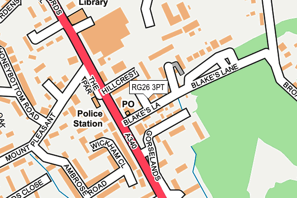 RG26 3PT map - OS OpenMap – Local (Ordnance Survey)