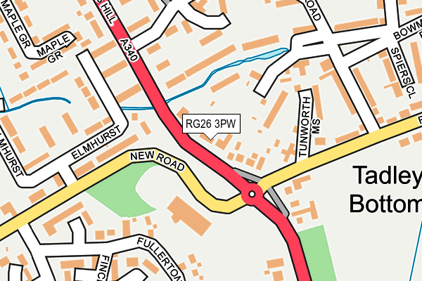 RG26 3PW map - OS OpenMap – Local (Ordnance Survey)
