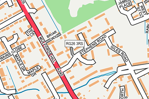 RG26 3RS map - OS OpenMap – Local (Ordnance Survey)