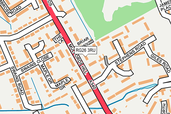 RG26 3RU map - OS OpenMap – Local (Ordnance Survey)