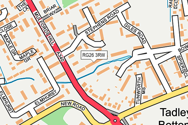RG26 3RW map - OS OpenMap – Local (Ordnance Survey)