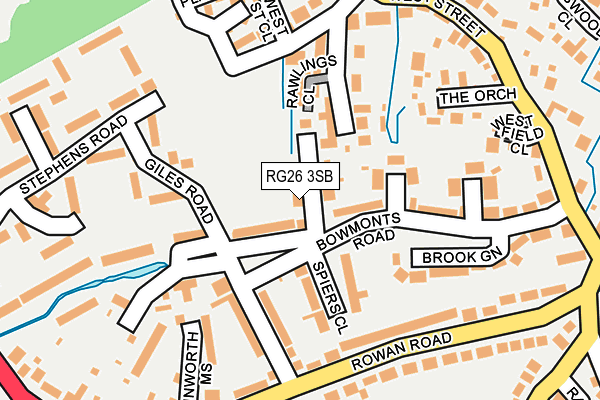 RG26 3SB map - OS OpenMap – Local (Ordnance Survey)