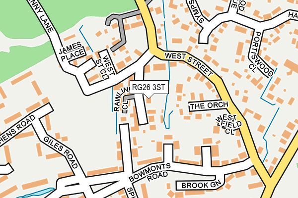 RG26 3ST map - OS OpenMap – Local (Ordnance Survey)