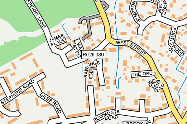 RG26 3SU map - OS OpenMap – Local (Ordnance Survey)