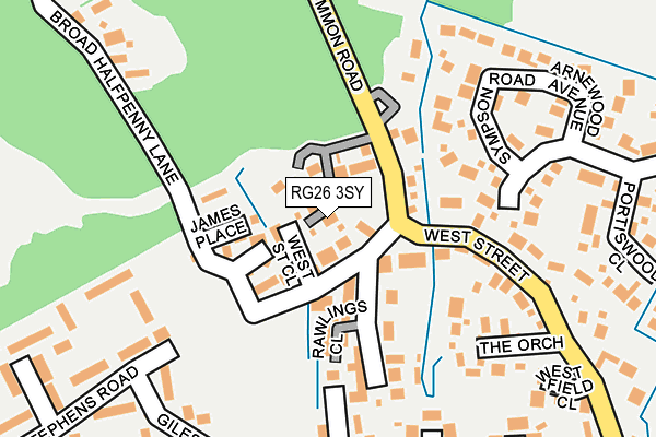 RG26 3SY map - OS OpenMap – Local (Ordnance Survey)
