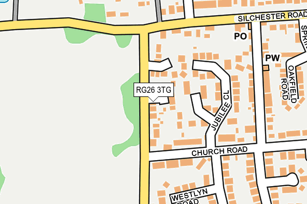 RG26 3TG map - OS OpenMap – Local (Ordnance Survey)