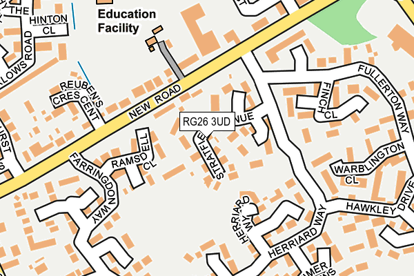 RG26 3UD map - OS OpenMap – Local (Ordnance Survey)