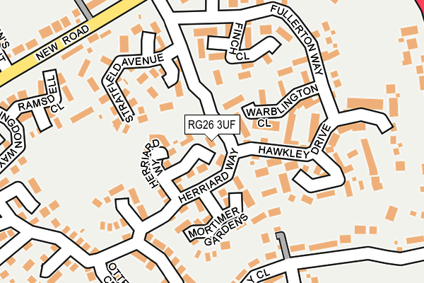 RG26 3UF map - OS OpenMap – Local (Ordnance Survey)