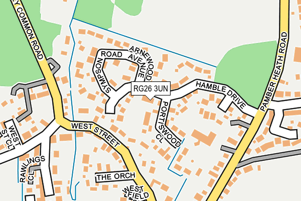 RG26 3UN map - OS OpenMap – Local (Ordnance Survey)