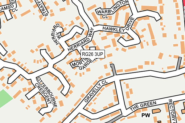 RG26 3UP map - OS OpenMap – Local (Ordnance Survey)