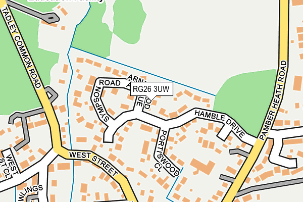 RG26 3UW map - OS OpenMap – Local (Ordnance Survey)