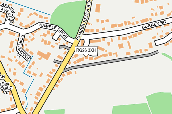 RG26 3XH map - OS OpenMap – Local (Ordnance Survey)