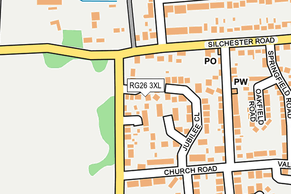RG26 3XL map - OS OpenMap – Local (Ordnance Survey)