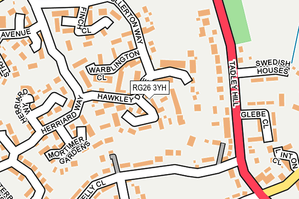 RG26 3YH map - OS OpenMap – Local (Ordnance Survey)