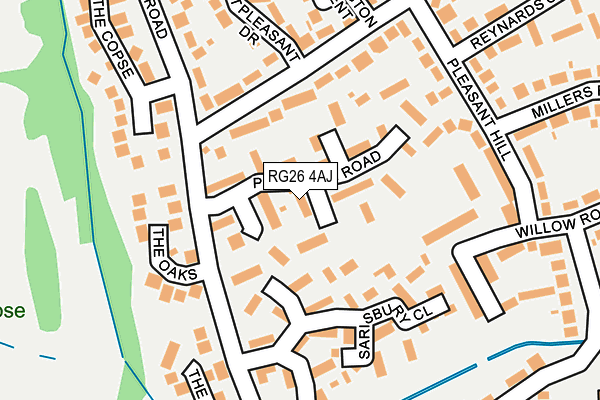 RG26 4AJ map - OS OpenMap – Local (Ordnance Survey)