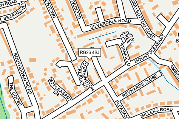 RG26 4BJ map - OS OpenMap – Local (Ordnance Survey)