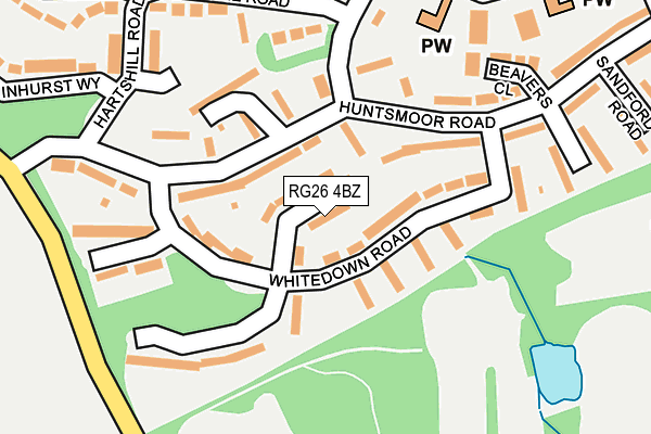 RG26 4BZ map - OS OpenMap – Local (Ordnance Survey)