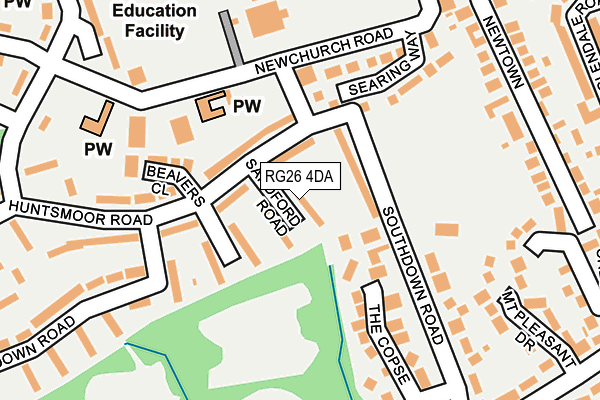 RG26 4DA map - OS OpenMap – Local (Ordnance Survey)