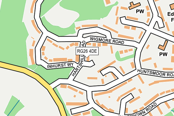 RG26 4DE map - OS OpenMap – Local (Ordnance Survey)
