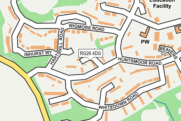 RG26 4DG map - OS OpenMap – Local (Ordnance Survey)