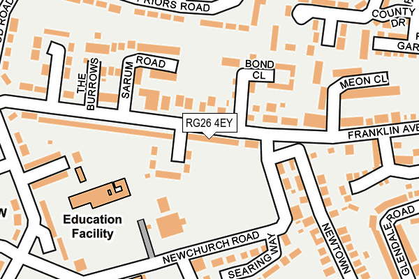 RG26 4EY map - OS OpenMap – Local (Ordnance Survey)