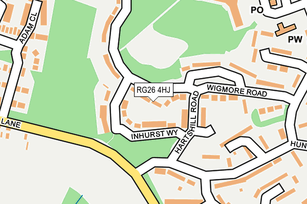 RG26 4HJ map - OS OpenMap – Local (Ordnance Survey)