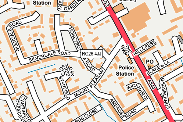 RG26 4JJ map - OS OpenMap – Local (Ordnance Survey)