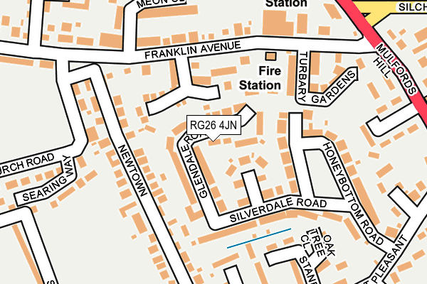 RG26 4JN map - OS OpenMap – Local (Ordnance Survey)