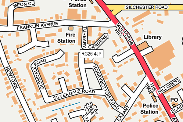 RG26 4JP map - OS OpenMap – Local (Ordnance Survey)